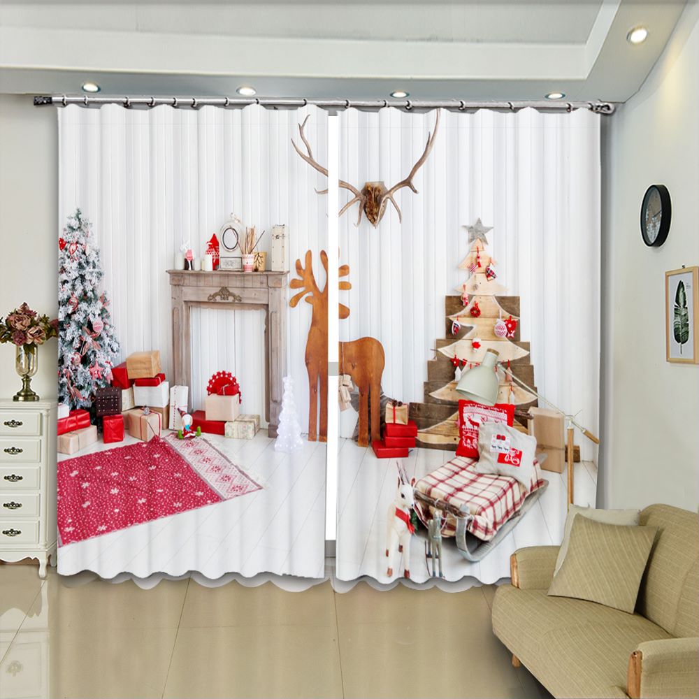 CC001 Digital Printed Curtains Polyester Fabric Window Decoration Design to Meet Customer Needs