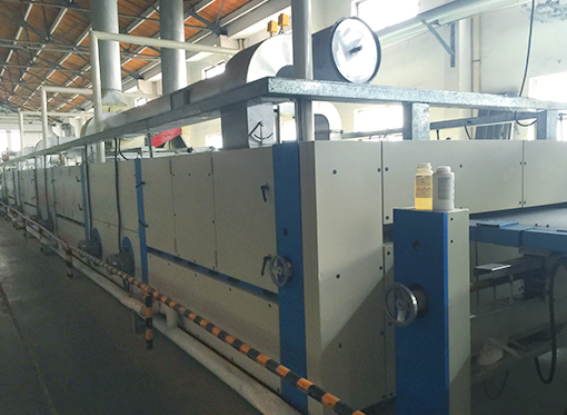 fabric finishing machine with fabrics